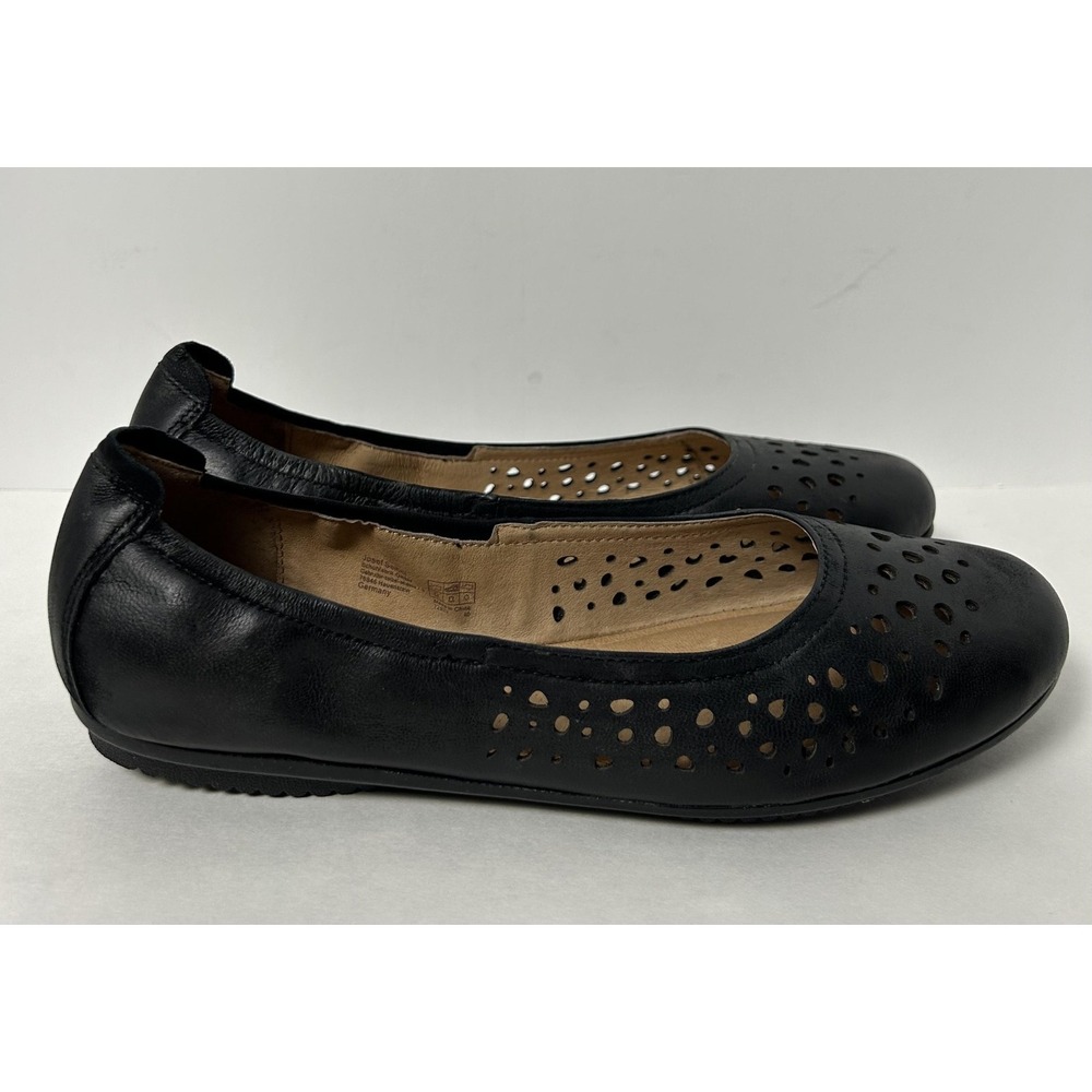 Josef Seibel Ballet Flat Womens Size 9 Pippa 29 Shoes US 40 EU Black Perforated - Picture 2 of 10